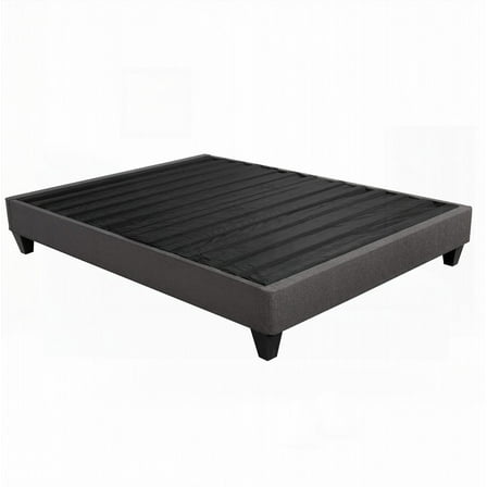 Dark Gray 14 in. King Size Upholstered Bed Frame Base for Platform Mattress, One Box Delivery