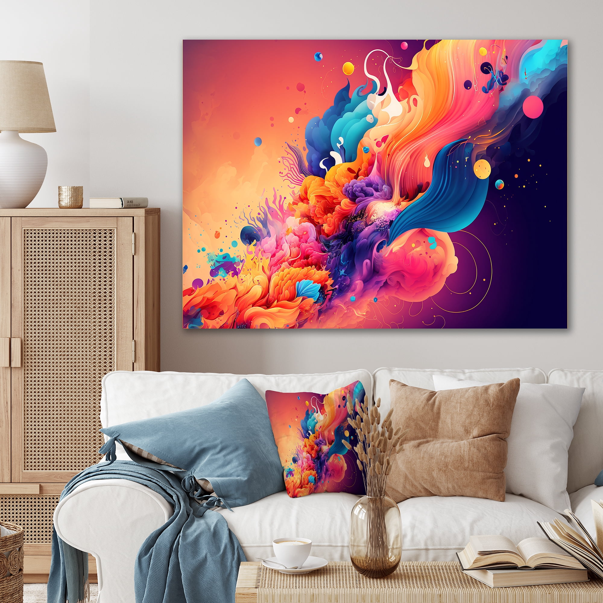 Designart Vibrant Color Explosion I Canvas Wall Art