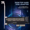 thumbnail image 4 of M.2 NVME SSD NGFF to PCIE 3.0 X4 Adapter PCIE M2 Riser Card Adapter Support 2230 2242 2260 2280 Size, 4 of 5