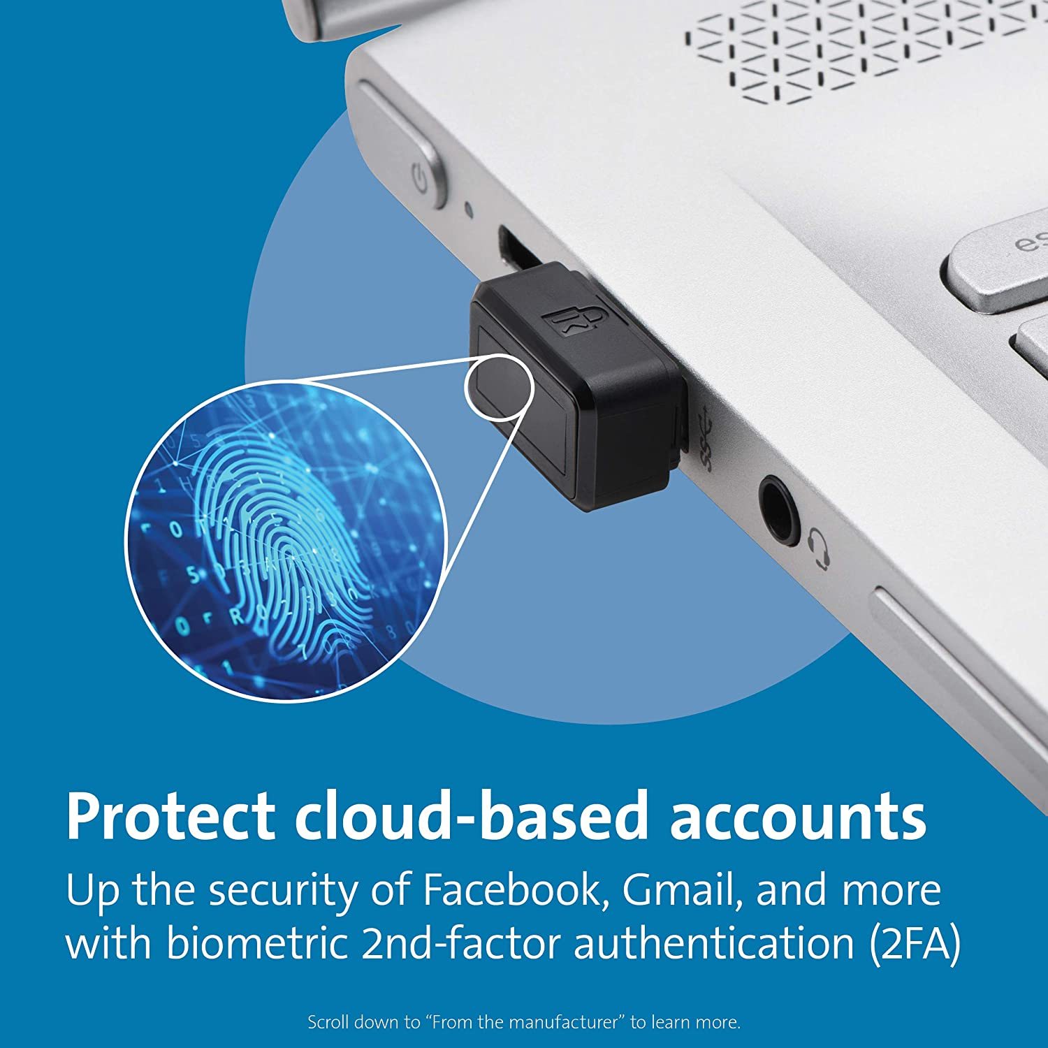 Buy VeriMark USB Fingerprint Key Reader Windows Hello, FIDO U2F, Anti