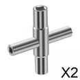 thumbnail image 1 of Llave de grifo,Llave de grifo 1 Utilidades Plata Accesorios,Llave de 4 vías Herramientas de plomería multifuncionales,Llave de baño universal de mano con llave cuadrada,Herramientas, 1 of 6