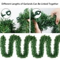 10FT Artificial Christmas Garland with PreLit LED Lights for Home Stair Railing Wedding Party