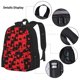 thumbnail image 3 of Disketp Playing Cards Mochila Estampada de Gran Capacidad con Lonchera y Estuche, Set de 3 Piezas para Estudiantes, 3 of 7