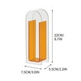 thumbnail image 3 of Qocolhg Orange Acrylic Vase, Modern Acrylic Geometric Wide Mouth Small vase, Orange Flower Vase for centerpieces Desk Flower Bud vase, for Living Room Table, Office, Wedding, Clearance, 3 of 3