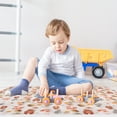 thumbnail image 4 of Dznils Baby Splat Mat for Under High Chair, Waterproof Non-Slip Multicolor Bear Floor Mat, 53" x 53", 4 of 12
