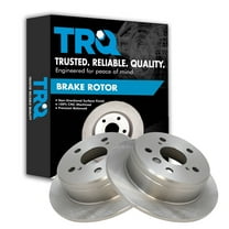 TRQ Rear Brake Rotors Set Solid Fits Select 1997-2001 Lexus ES300 1992-2001 Toyota Camry 1999-2003 Solara