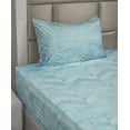 thumbnail image 3 of Ambesonne Turquoise Fitted & Top Sheet Set with Sham, Geomeric Chevron Art, Turquoise, 3 of 5