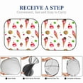 thumbnail image 6 of 2 Piece Car Windshield Sun Shade - Ice Cream Fruit Tart Print Foldable Front Car Window Shades Reflect Sun And Heat For Most Cars, Universal Size, 6 of 7