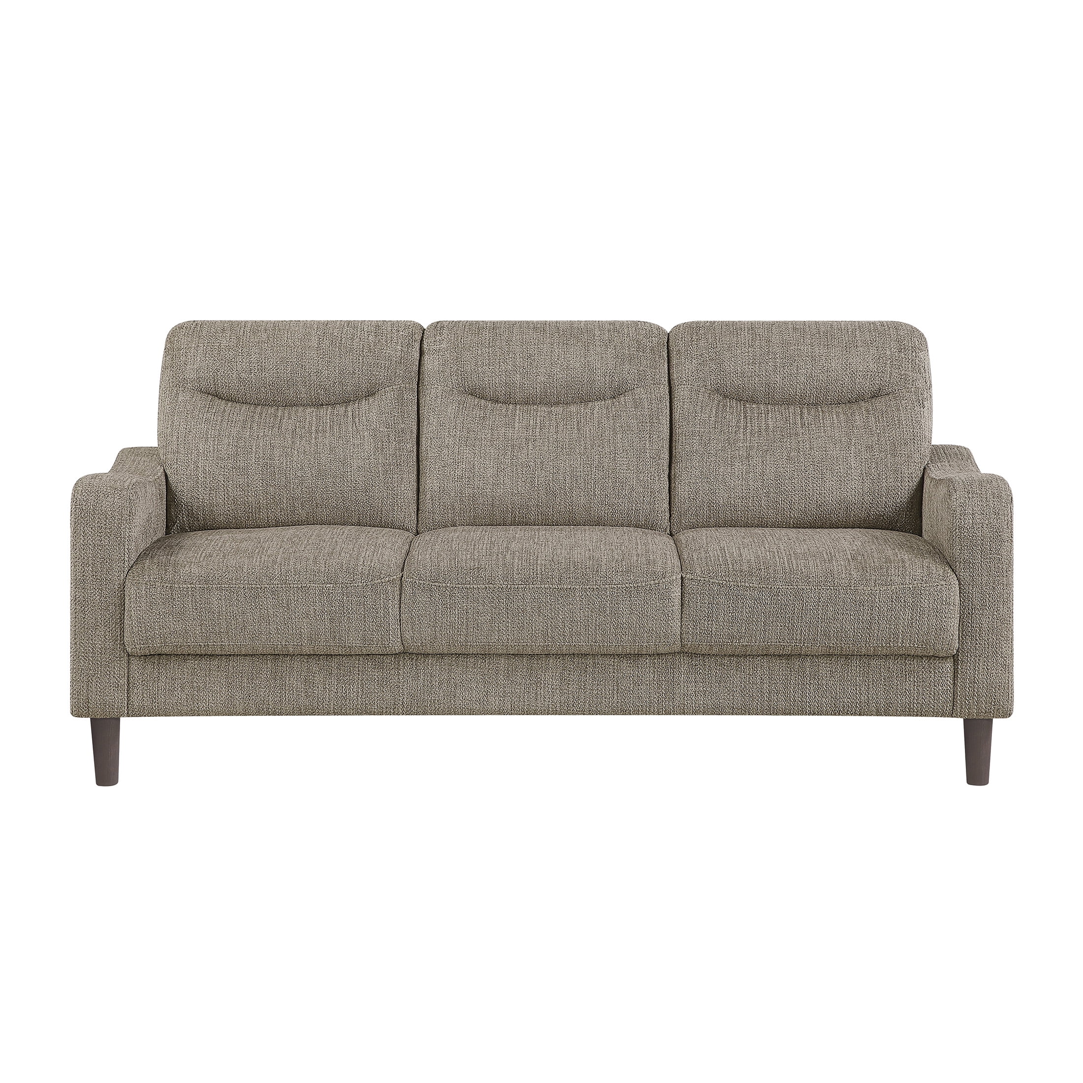 OakvillePark Ravello Chenille Sofa with Sloped Track Arms, Brown