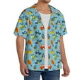 thumbnail image 2 of Pofeuu Artoon Transport Print Mens Casual Short Sleeve Shirts Beach Summer Spread Collar Pocket Tops Men's Casual Short-sleeved Shirt-XX-Large, 2 of 5