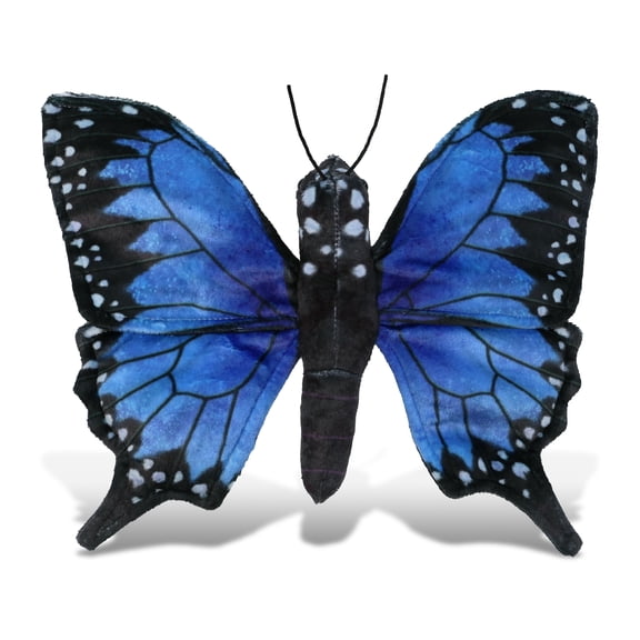 DolliBu Blue Butterfly Stuffed Animal - Huggable Butterfly Plush, Adorable Playtime Stuffed Plush Toy, Cute Wildlife Animal Cuddle Gifts, Super Soft Plush Doll Animal Toy for Kids, Adults - 12 Inch