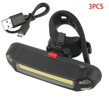 

3 Pieces LED Bike Tail Lamp Multi Modes Cycling Warning Light Waterproof USB Rechargeable Rear Light Red Light