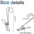 thumbnail image 2 of Nuevos productos en 2023, 20 piezas de pinzas de ropa de metal, pinzas de ropa de acero inoxidable de 9,5 cm Pinzas para ropa Pinzas para ropa, 2 of 5