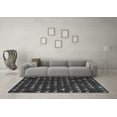 thumbnail image 3 of Ahgly Company Indoor Square Abstract Gray Modern Area Rugs, 4' Square, 3 of 4