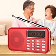 thumbnail image 2 of Receptor de Radio Portátil USB TF FM Reproductor de Música Recargable Soledad Rojo, 2 of 5
