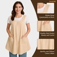 thumbnail image 4 of WHIPPY Kitchen Cooking Aprons for Women with Pockets Japanese Linen Cross Back Apron Unisex for Baking Painting Gardening, 4 of 7