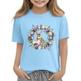 thumbnail image 6 of Auroural Girls Short Sleeve Shirts Size 10-12 Boys Girls Easter Shirts Tshirt Short Sleeve Top Funny Graphic Tshirts 3-14 Years, 6 of 8