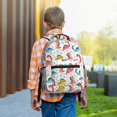 thumbnail image 6 of Yiaed Dinosaur Print School Backpack College Backpack Daypacks for Students High School Spacious and Durable Daypack for Work and Travel-One Size, 6 of 6