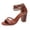 Brown, variant on NOKIO Ladies Fashion Shoes Heel Sandals Summer Boho Style Heel Sandals Women's Chunky Low Heels Open Toe Block Heeled Dress Ankle Strap Pump Wedding Sandals