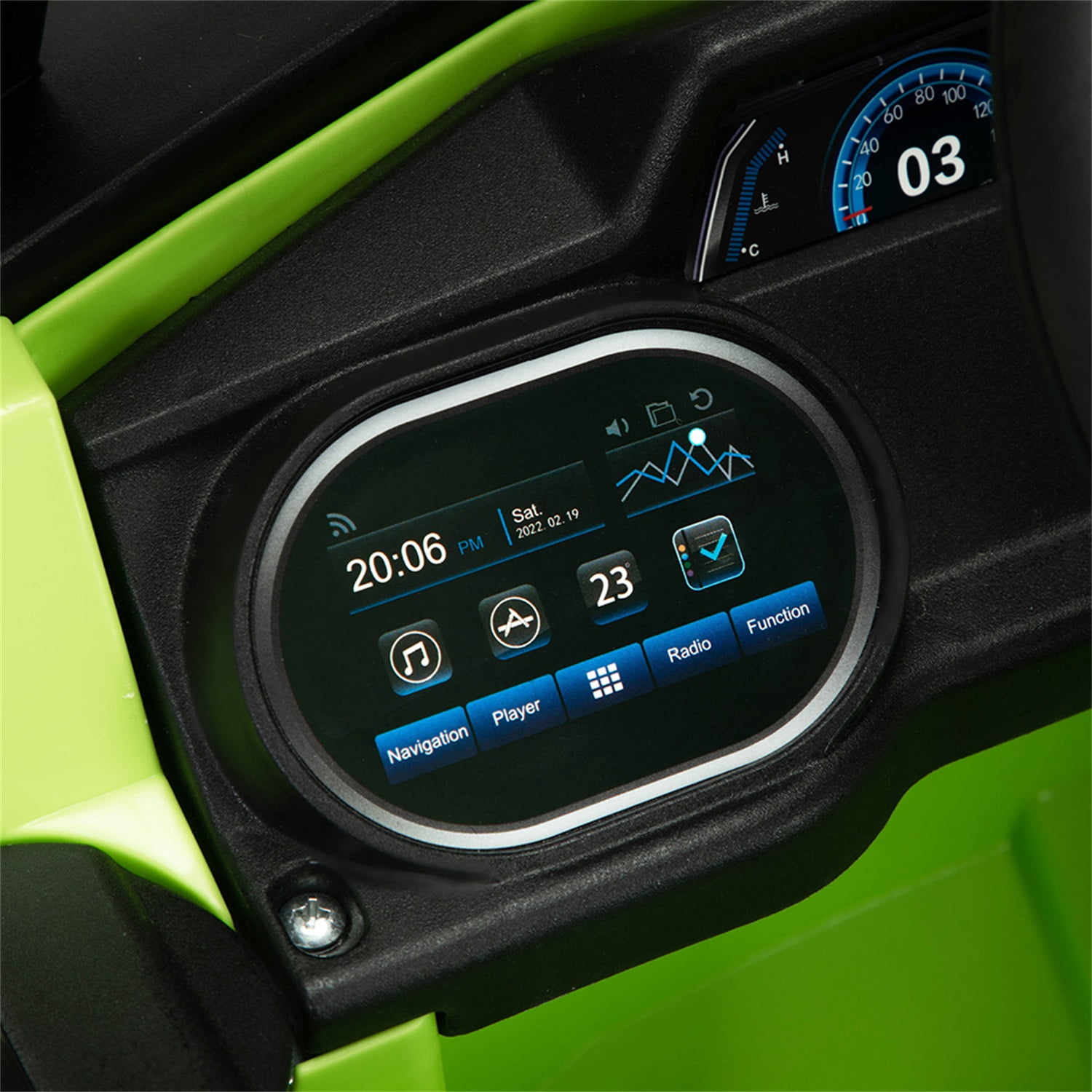 CIPACHO 12V Electric Ride on Cars, Realistic Off-Road UTV, Battery Powered Ride On Truck, Motorized Vehicles for Kids, Music, Spring Suspension, LED Light, Green