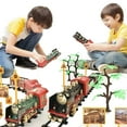 thumbnail image 1 of Kids Toddler Electric Rc Train Toys With Smoke  Music  Lighting Steam Baby Remote Controlled Rail Train Car Toys, 1 of 6