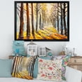 thumbnail image 3 of Designart 'Morning Glow Through The Autumn Trees' Lake House Framed Art Print, 3 of 4