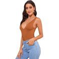 thumbnail image 4 of Women's Spaghetti Strap Knot Back Crop Top Wrap Cami Top, 4 of 5