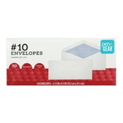 Pen+Gear #10 Envelopes, 20 lb. White, Privacy Tinted, V-Flap, 4-1/8 in. x 9-1/2 in, Gummed, 150/PK