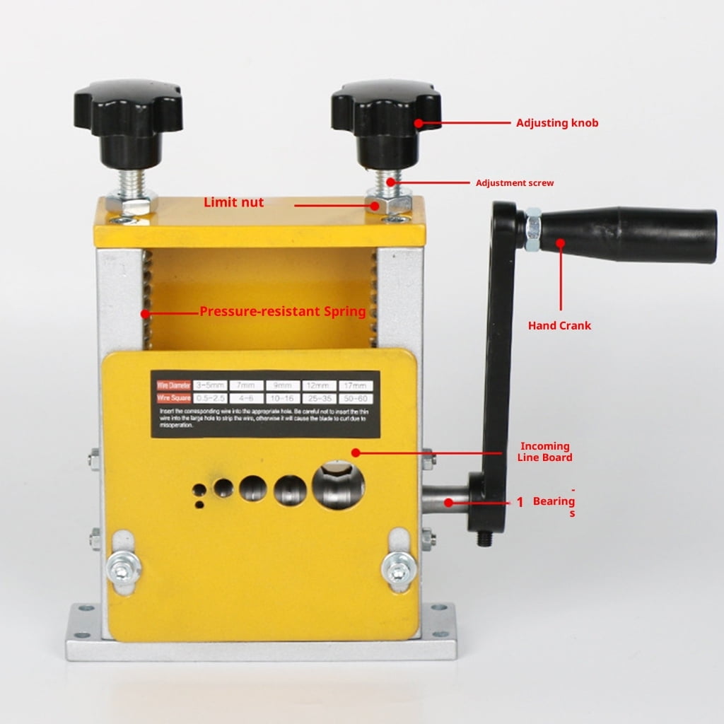 CEORPER Double Mode Wire Stripper Automatic and Manual for Efficient Cable Stripping 6 Hole for 3-5mm/7mm/9mm/12mm/17mm Wire