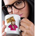 thumbnail image 2 of 3drose, Funny Humorous Woman Girl with a Sign Will Work for Oatmeal, 11oz Two-tone Black Mug, 2 of 6