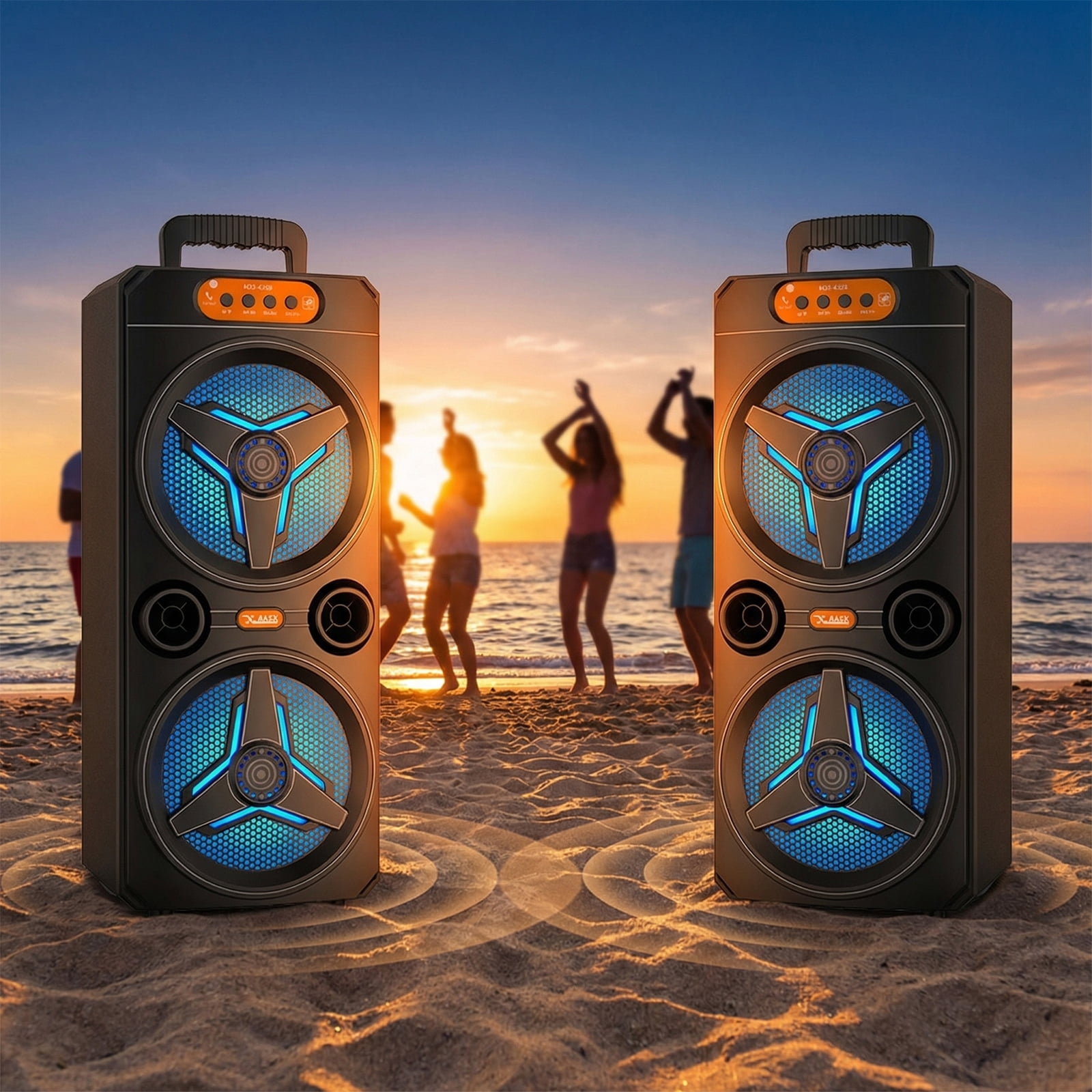 golytefs Bt Speaker with Wireless Microphone Karaoke Machine for Party Home Camping