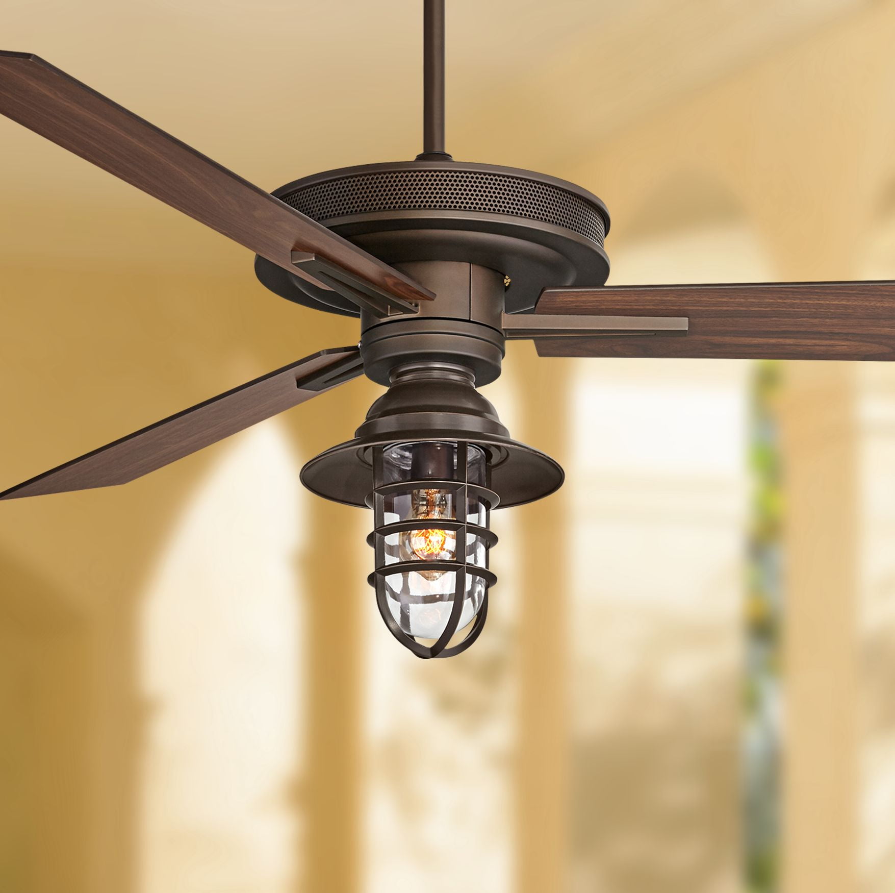 Damp Location Ceiling Fan With Light Shelly Lighting