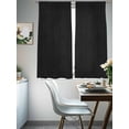 thumbnail image 4 of Leather Texture Sheer Curtains 72 Inches Long 2 Panels Vintage Black Classic Art Light Filtering Semi Sheer Window Curtains Drapes for Bedroom Living Room 52"x72", 4 of 7