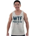 thumbnail image 3 of WTF Where's the Fish Fisherman Funny Tank Top Sleeveless Tee Men Brisco Brands X, 3 of 5