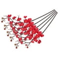 thumbnail image 4 of WHAMVOX 5Pcs 60cm Artificial Plum Blossom Fake Flowers Home Wedding Decoration (Rose Red), 4 of 8