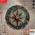 thumbnail image 5 of HELLOYOUNG Round Wall Decor Nautical Compass Bohemian Wall Art, Flat Printed Wooden Home Decor for Bar Cafe, Holiday Gift for Halloween Christmas, 5 of 6