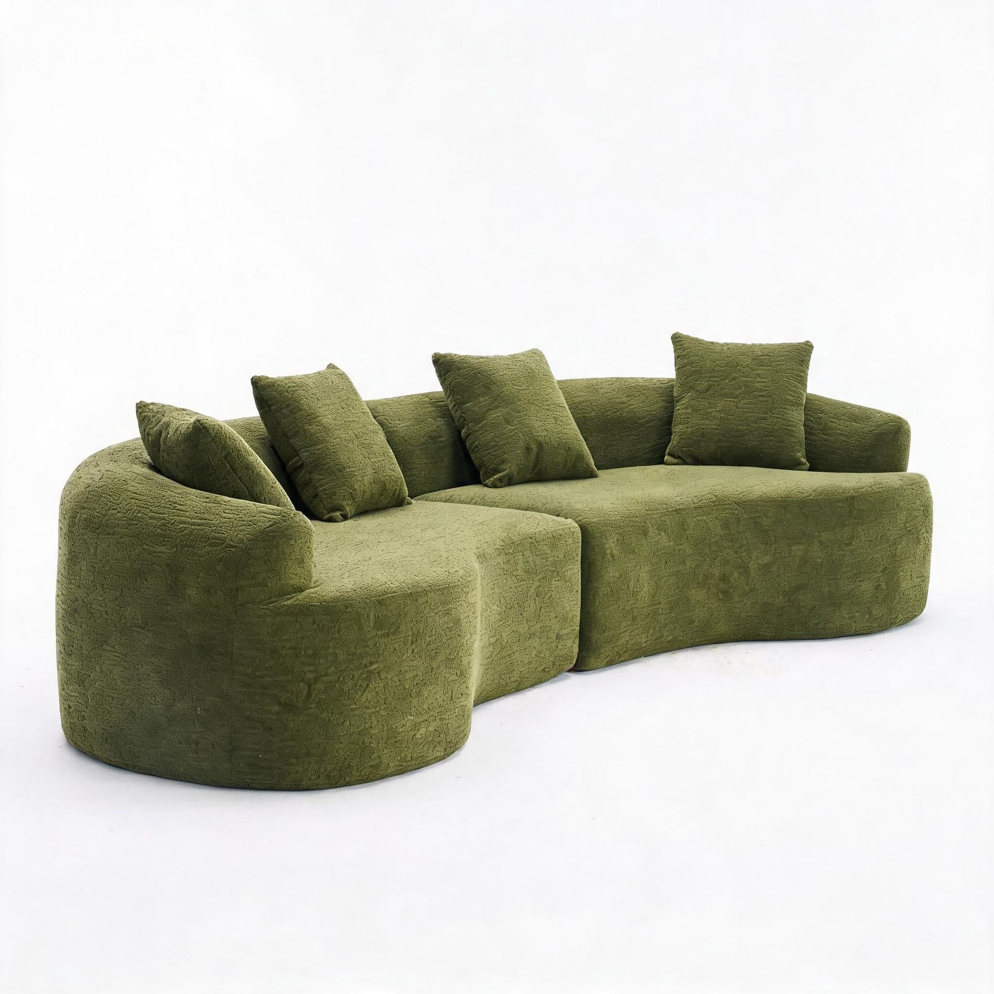 Sailvan 110" Boneless Modular Sectional, Chenille Sleeper Couch for Living Room Apartment