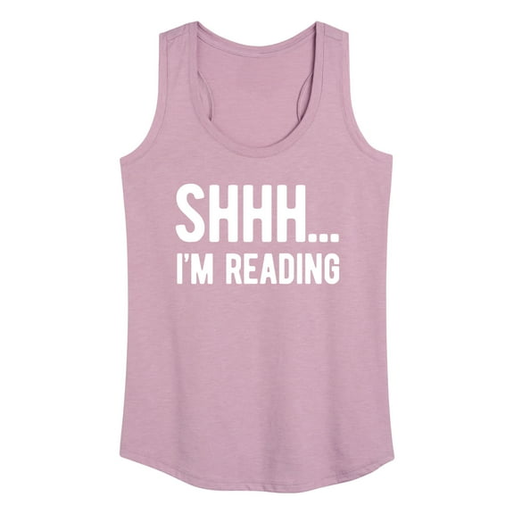 Instant Message - Shhh I'm Reading - Women's Racerback Tank Top