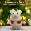 thumbnail image 3 of Mini ratón de dibujos animados con tema de Festival de decoración de animales navideños para decoración casera DIY, 3 of 6