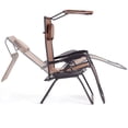 thumbnail image 3 of Patiojoy Chaise Zéro Gravité Inclinable avec Plateau à Boissons et Pare-Soleil, Brun, 3 of 5