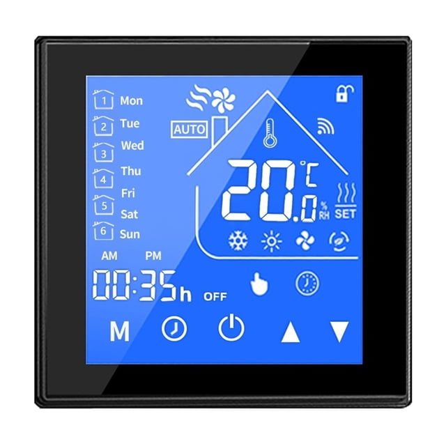 Thermostat, Electric Floor Heating Water/Gas Boiler Thermostat, Digit Temperature Controller ,Save Energy