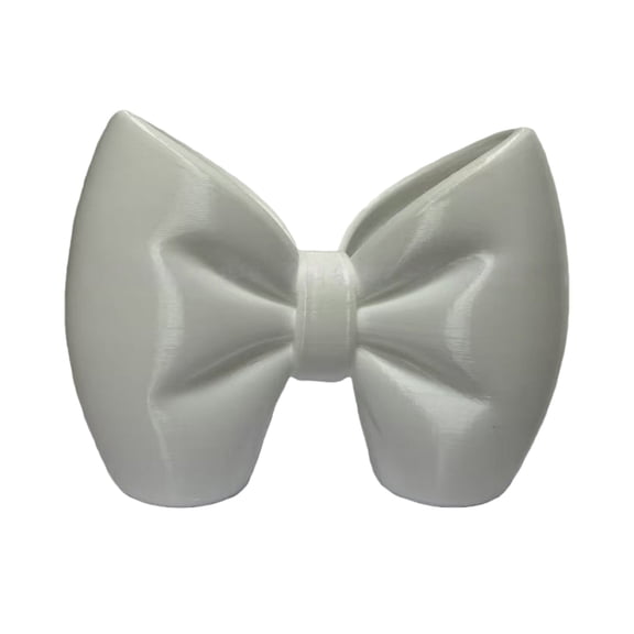 White Bow Toothbrush Holder with Bow Accent for Stylish Bathroom Organization