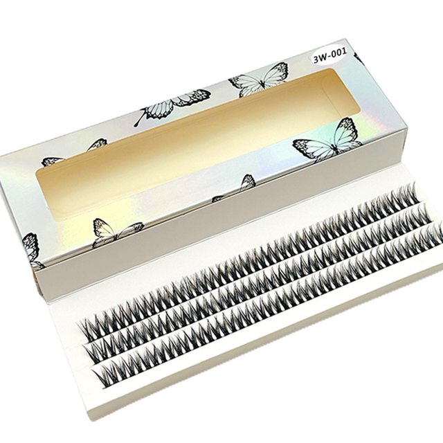 Extensión de pestañas hecha a mano, pestañas segmentadas esponjosas 3d, mechones de pestañas dramáticas, tira de cinta suave, pestañas de maquillaje, nuevo