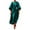 Green-new years eve outfits women, variant on FNFYFH Satin Dress for Women Elegant Batwing Sleeve Maxi Dresses Ruched Wedding Cocktail Party Formal Evening Gown