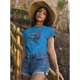thumbnail image 2 of Buon Ferragosto Brush Paint T-Shirt Women -Image by Shutterstock, Female 5X-Large, 2 of 4