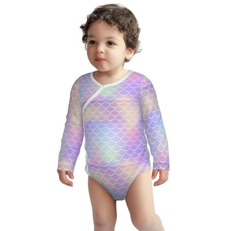 

Fotbe Fish Scale1 Pattern Unisex-baby Long-sleeve Bodysuit Long Sleeve Bodysuits One-piece 100% Organic Cotton for Infant Baby Boys Unisex-18 Months