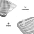 thumbnail image 3 of LEEYNEER OFFIGAM Dog Litter Boxes Potty Tray Grey ABS 1Pcs Pee Holder, 3 of 6