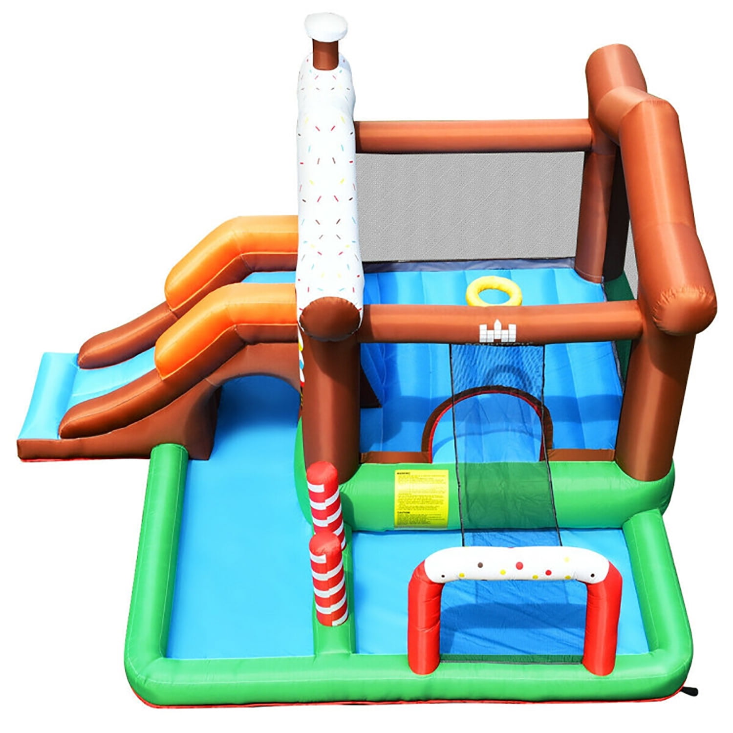Aimee Lii Kids Inflatable Bounce House Jumping Castle Slide Climber Bouncer without Blower, Kids Bounce House