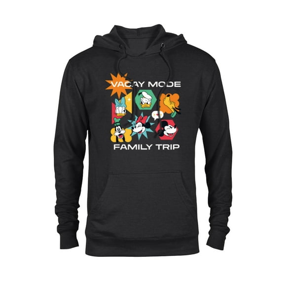 Disney Mickey & Friends Vacay Mode Family Trip Vacation - Pullover Hoodie for Adults - Customized-Black