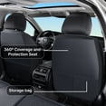 thumbnail image 4 of 2017 for Hyundai Accent Car Seat Cover, Waterproof PU Leather 5 Piece Full Set Non-slip Beautify Interior, Black Car Seat Covers, Pet Car Seat Covers, 4 of 9